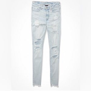 AE ripped high waisted jeggings/jeans